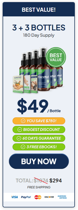 KlaroNail 3 bottle plus bonus package